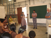 Mrs. Anupama Kulkarni translating Mr. Jack Verhooren's address to students on 17th February 2014.